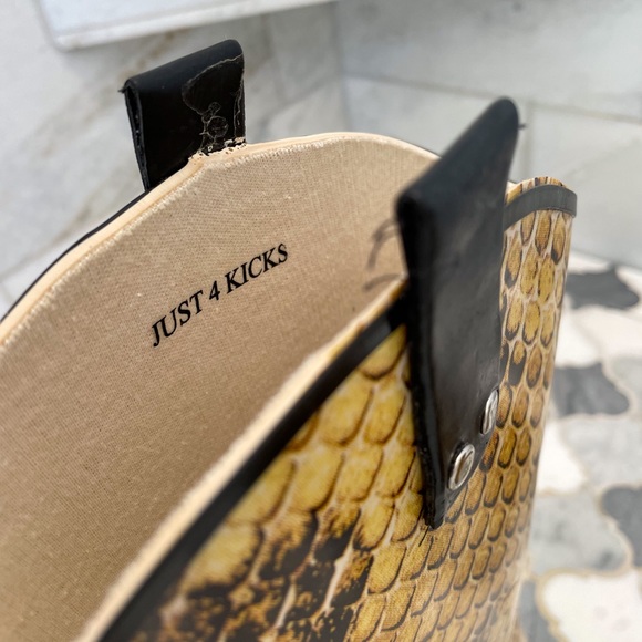 Just 4 Kicks Snake Print Cowboy Rainboots - Picture 7 of 9